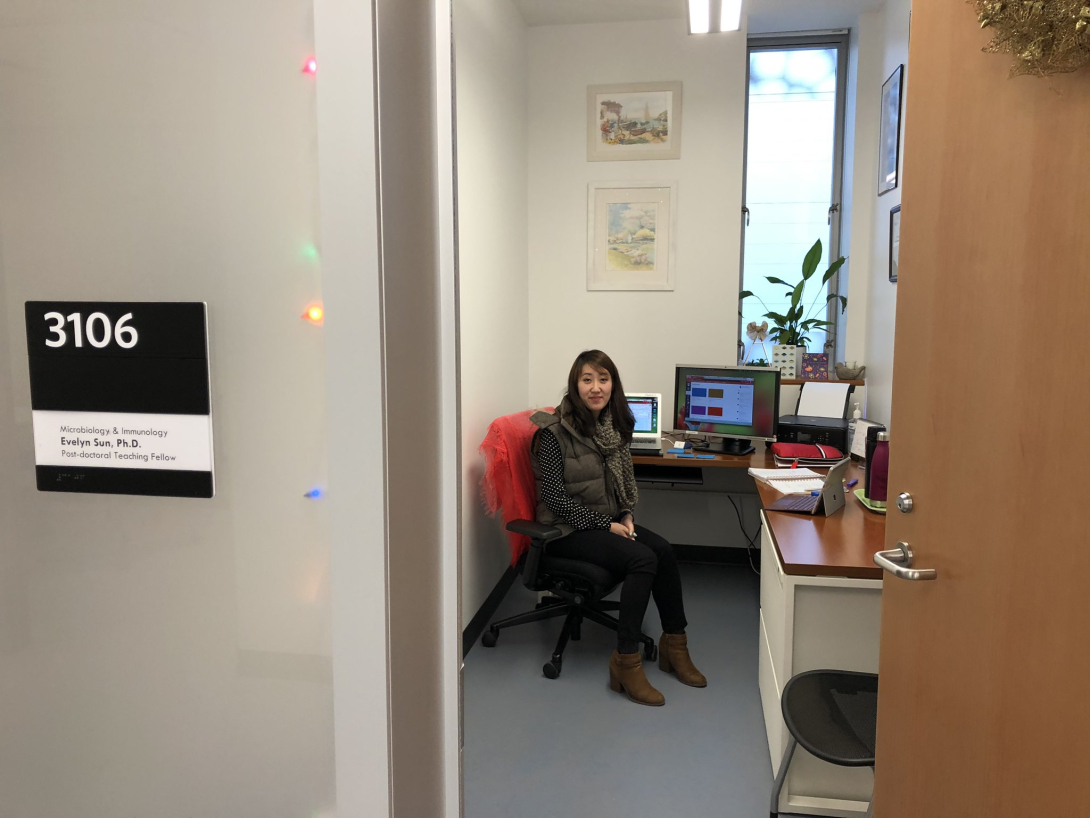 Evelyn Sun in her new office